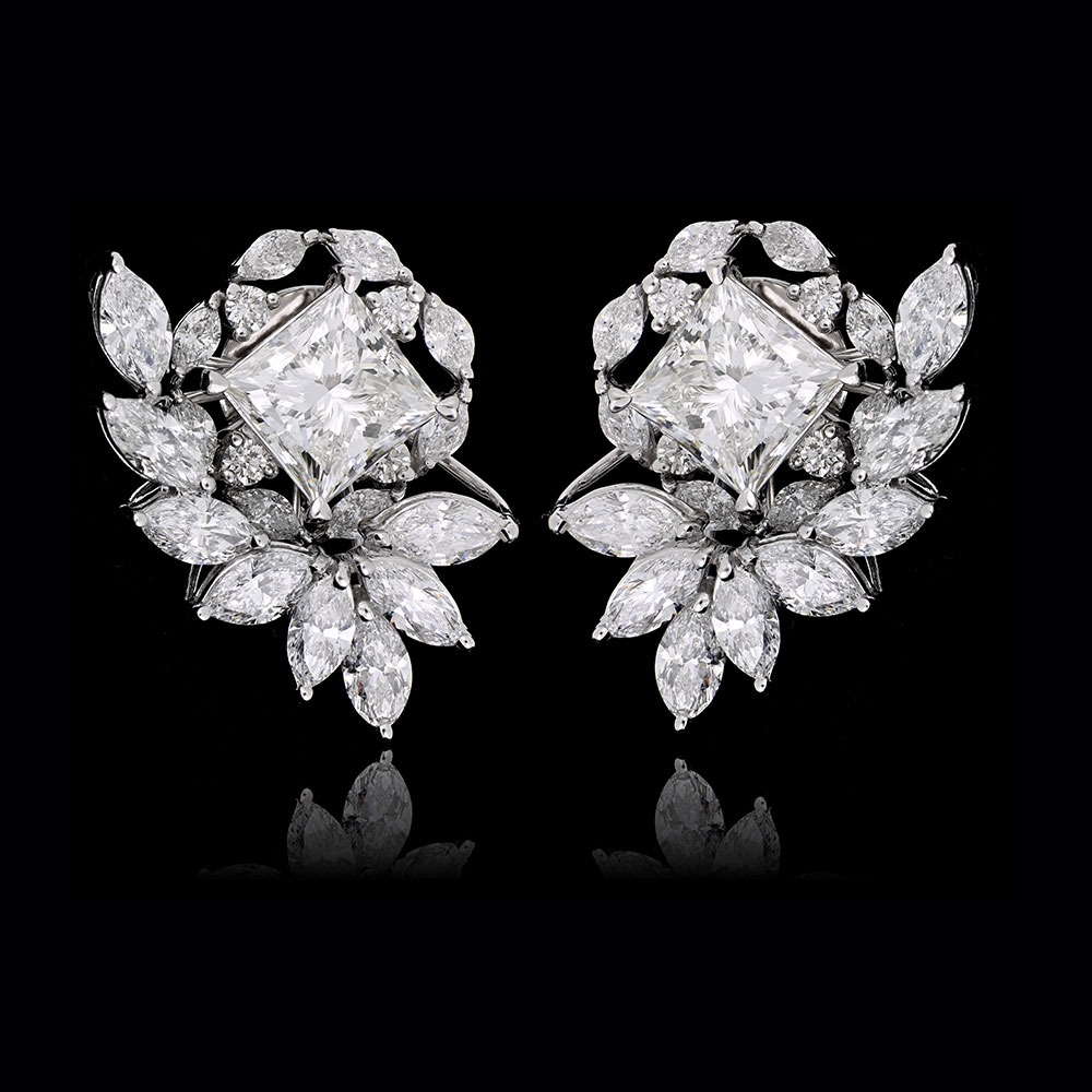 Diamond Cluster Earrings