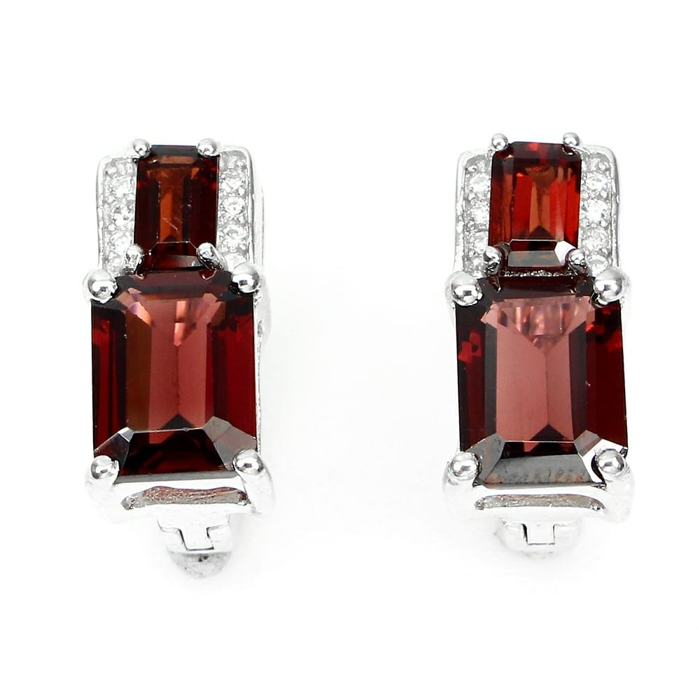 Natural Garnet earring