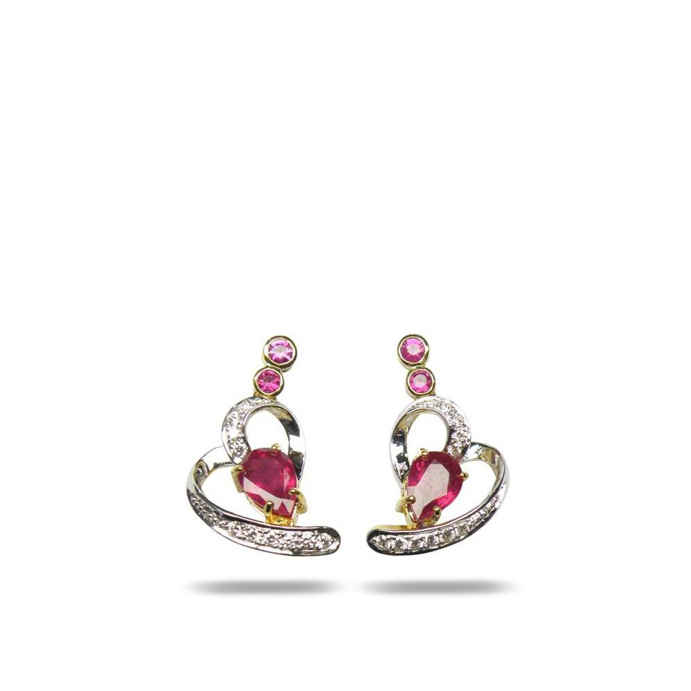 Diamond Ruby Earrings