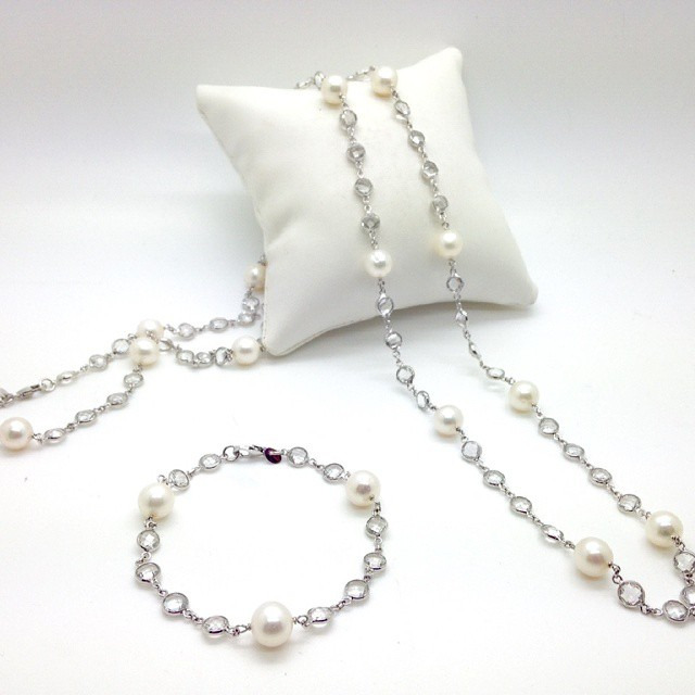 925 silver necklace and bracelet set