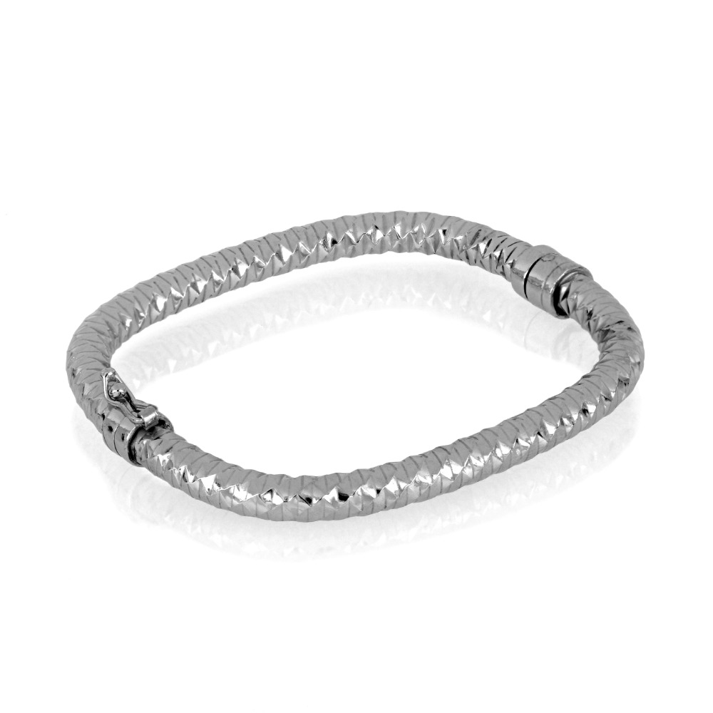 Bracciale quadrato argentato chiaro