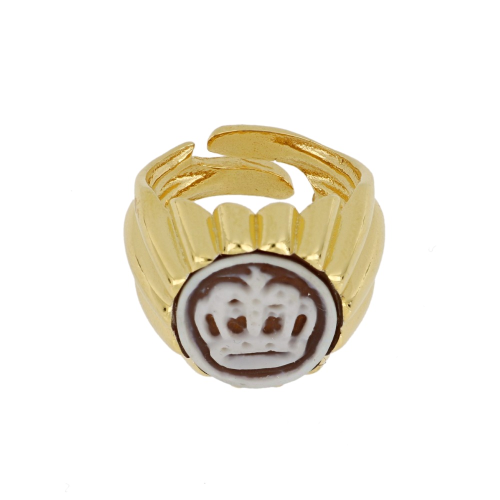 Anello cammeo corona - Crown cameo ring