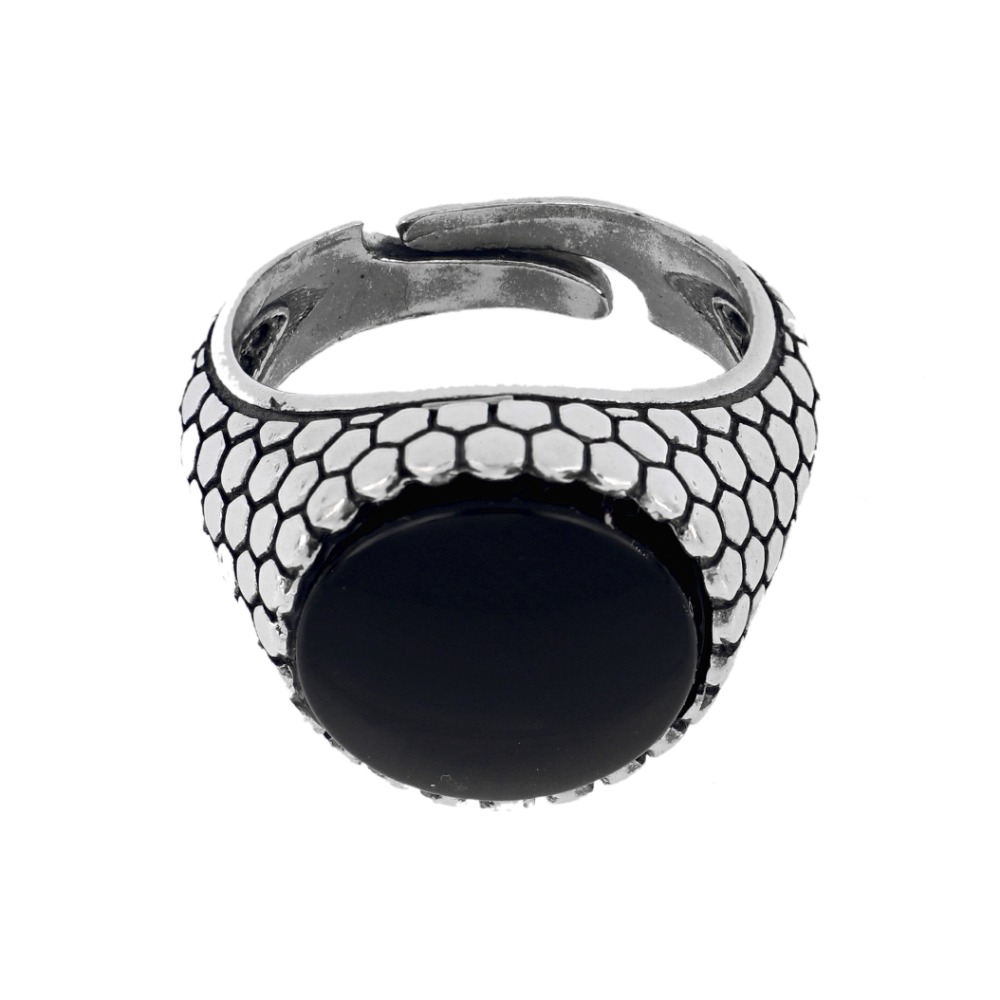 Anello onice a nido d'ape - Honeycombed ring with onix