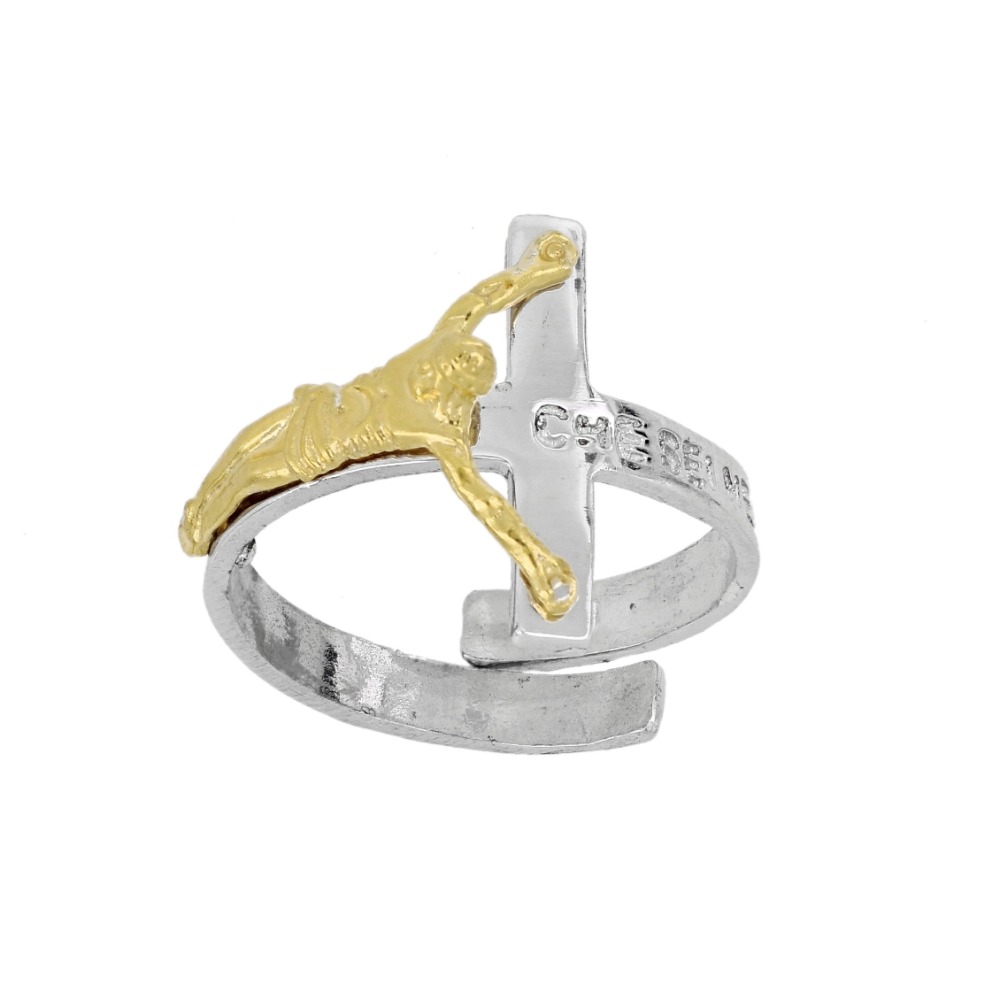 Anello croce con cristo - Cross with Christ ring