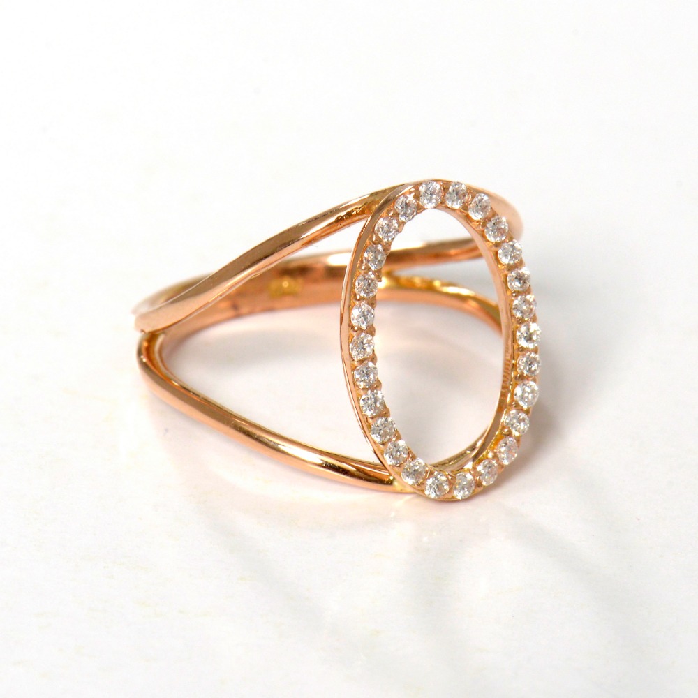 Impress gold oval ring