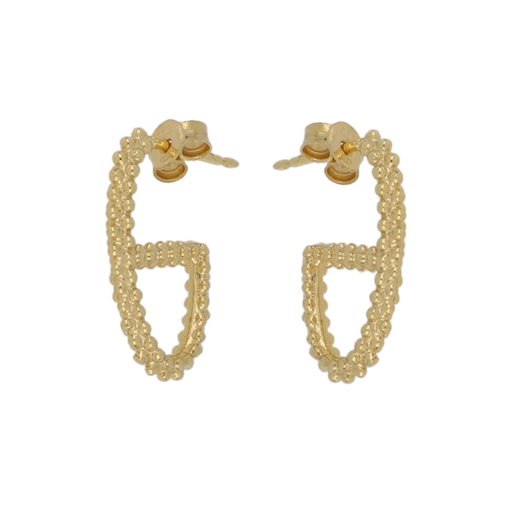 Orecchini maglia traversino pallinato - Dotted traversino earrings