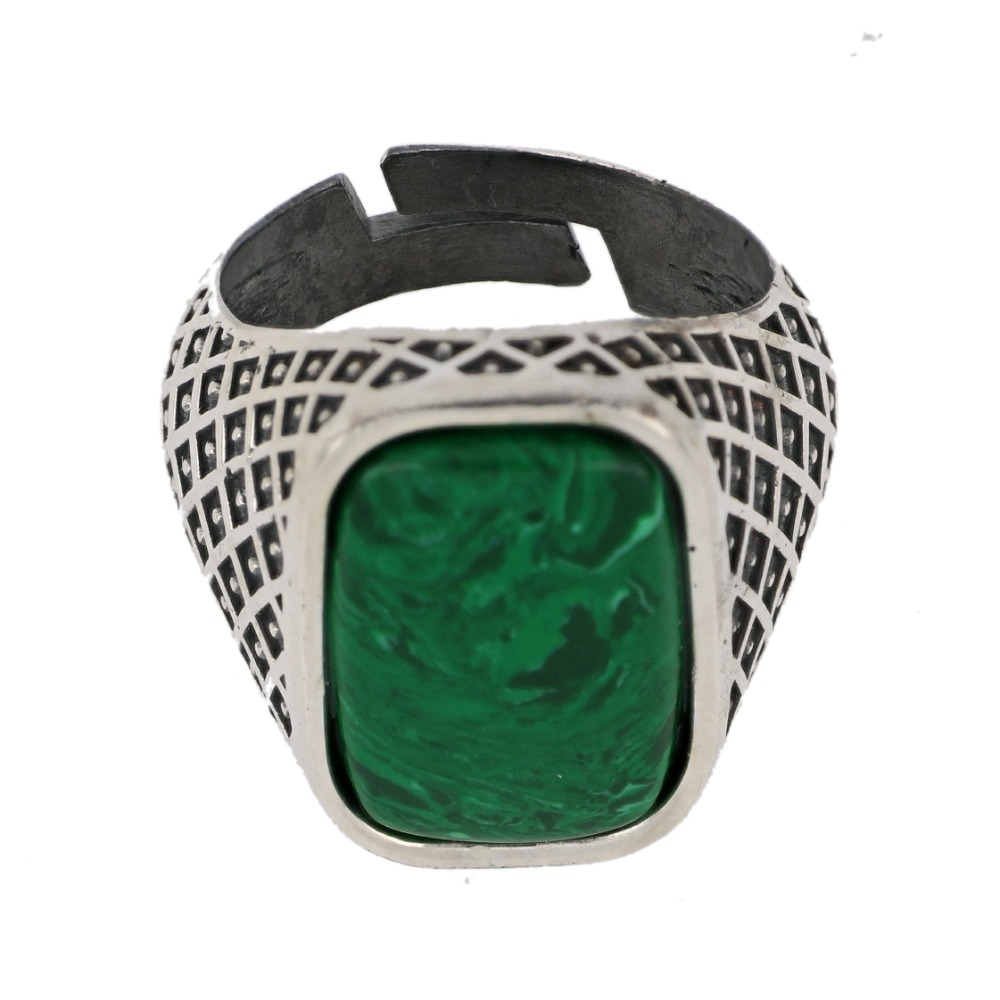 Anello pietra rettangolare cabochon - Rectangular cabochon stone ring