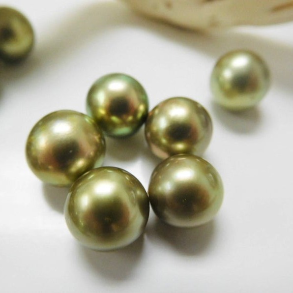 8-13mm Pistachio Round/Near-Round/Oval Tahitian Loose Pearls