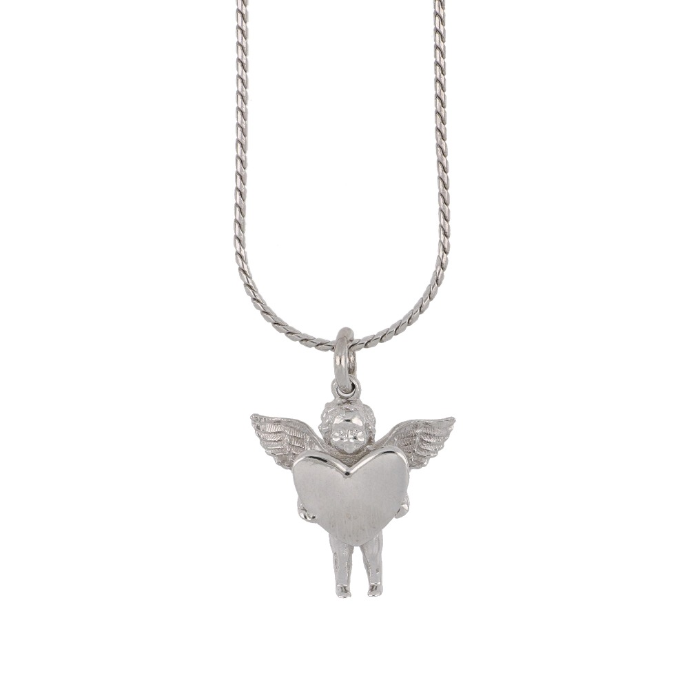 Ciondolo angelo con cuore - Angel with heart pendant