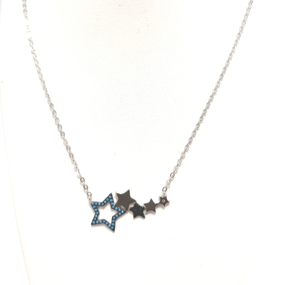 Collana con stelle e zirconi