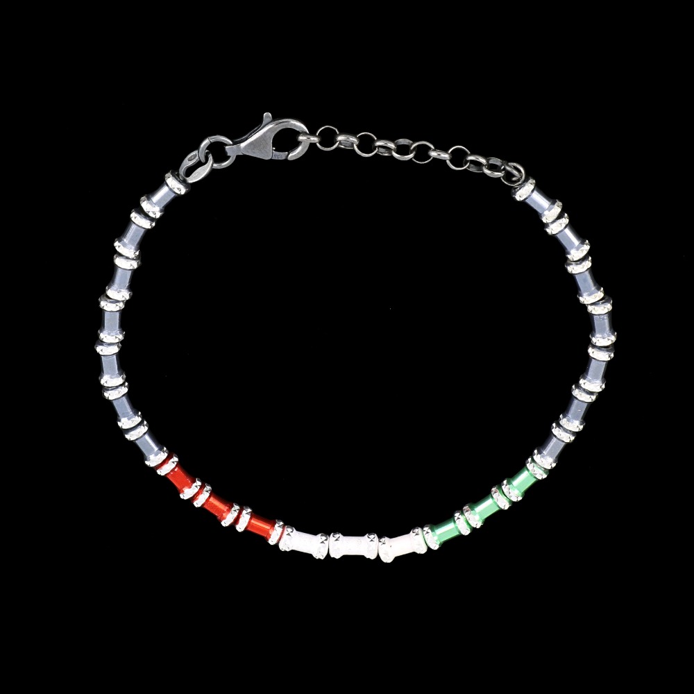 Bracciale in argento rutenio