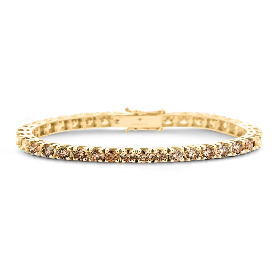 24K Gold Plated Cz Diamond Beautiful Tennis Bracelet – Tooba Gallery