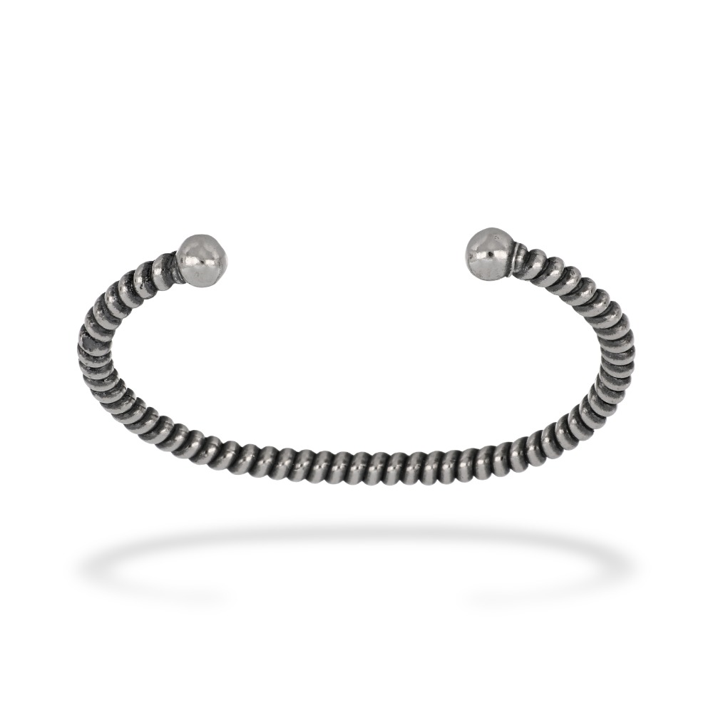 Schiava tubolare rigata - Hollow striped bangle