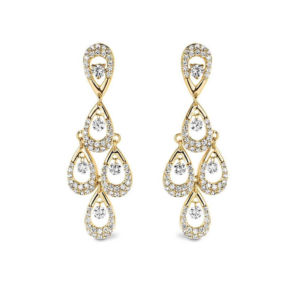 Diamond Earrings - Diamonds in motion collection