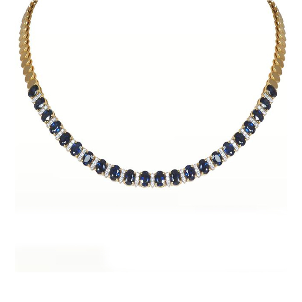 Blue sapphire necklace