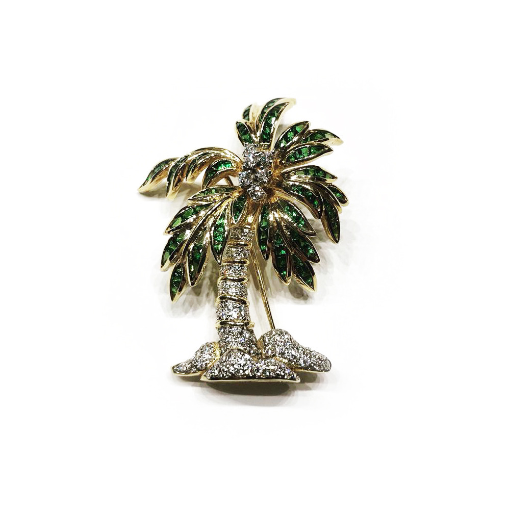 Palm tree brooch