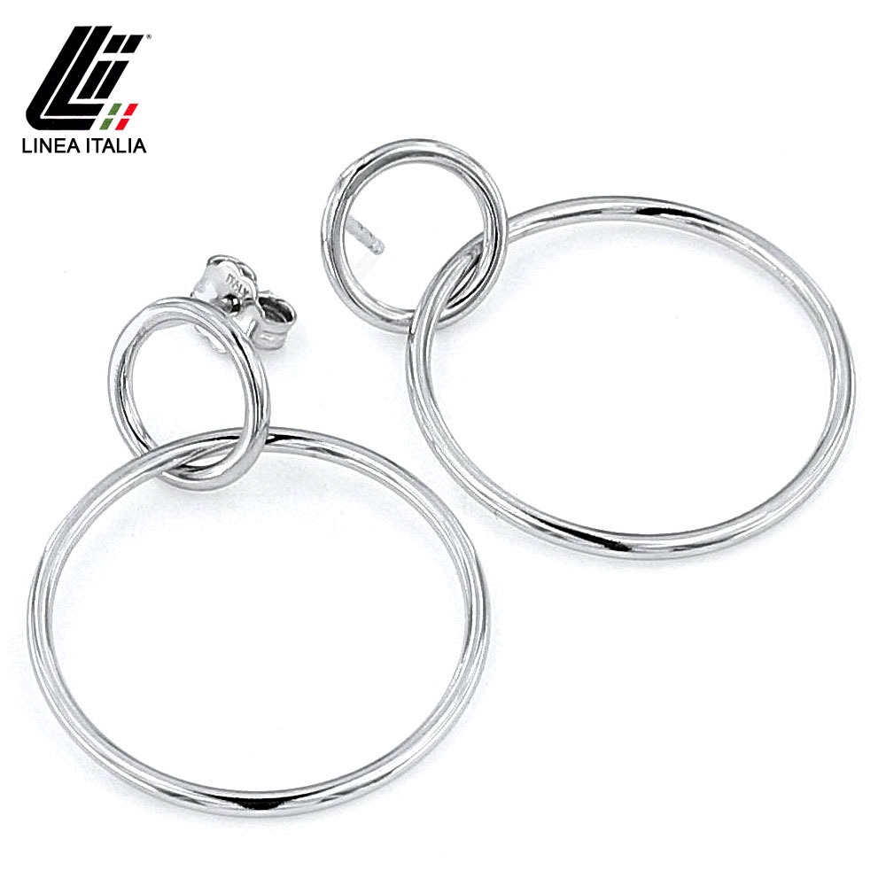 Sterling Silver Double Hoop Earrings