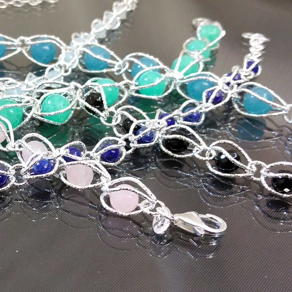 Bracciali a gabbia per pietre