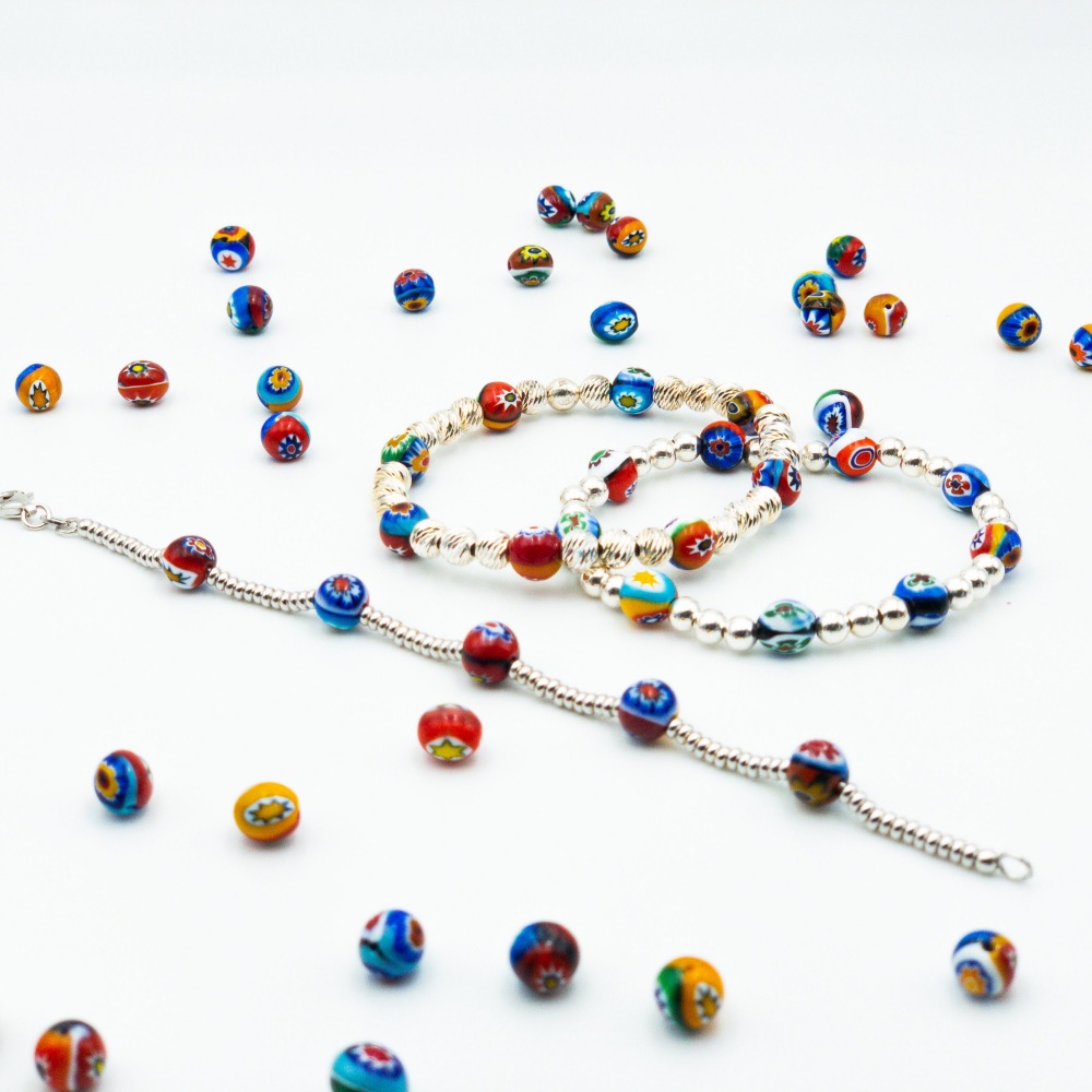 SS murano beads collection
